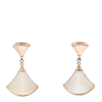 BULGARI 18K Rose Gold Diamond Mother of Pearl Divas' Dream Earrings BULGARI 18K Rose Gold Diamond Mother of Pearl Divas' Dream Earrings