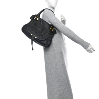 CHLOE Calfskin Medium Marcie Satchel Black CHLOE Calfskin Medium Marcie Satchel Black