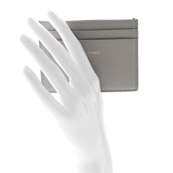 SAINT LAURENT Grain De Poudre Card Case Granite SAINT LAURENT Grain De Poudre Card Case Granite