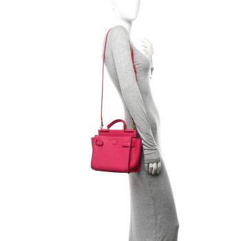 DOLCE & GABBANA Calfskin Small Sicily 62 Soft Bag Fuchsia Yellow DOLCE & GABBANA Calfskin Small Sicily 62 Soft Bag Fuchsia Yellow