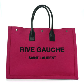 SAINT LAURENT Wool Rive Gauche Tote Fuchsia SAINT LAURENT Wool Rive Gauche Tote Fuchsia