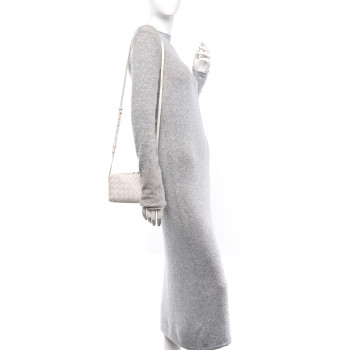 BOTTEGA VENETA Nappa Intrecciato Candy Loop Camera Bag White BOTTEGA VENETA Nappa Intrecciato Candy Loop Camera Bag White