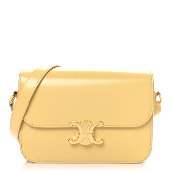 CELINE Shiny Calfskin Medium Triomphe Limestone CELINE Shiny Calfskin Medium Triomphe Limestone