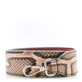FENDI Shiny Snakeskin Vitello Dolce Strap You Cipria Ribes