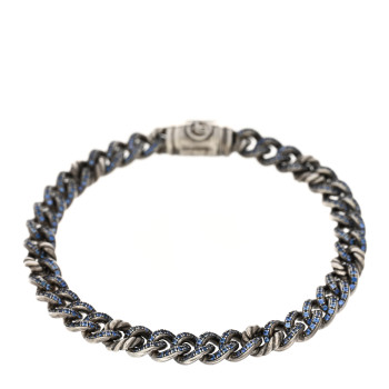 DAVID YURMAN Sterling Silver Blue Sapphire Petite Pave Curb Link Bracelet DAVID YURMAN Sterling Silver Blue Sapphire Petite Pave Curb Link Bracelet