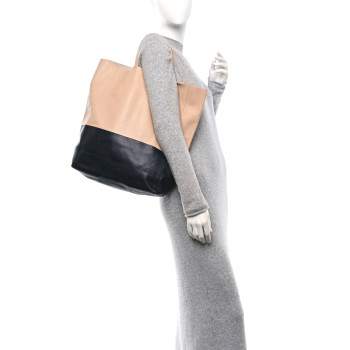 CELINE Lambskin Horizontal Bi-Cabas Nude Black CELINE Lambskin Horizontal Bi-Cabas Nude Black