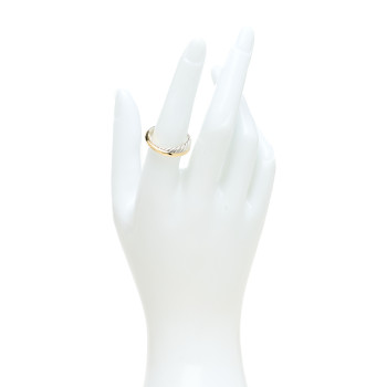 DAVID YURMAN Sterling Silver 18K Yellow Gold Narrow Crossover Ring 54 7 DAVID YURMAN Sterling Silver 18K Yellow Gold Narrow Crossover Ring 54 7