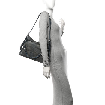 GIVENCHY Washed Denim Medium Voyou Bag Military Blue GIVENCHY Washed Denim Medium Voyou Bag Military Blue