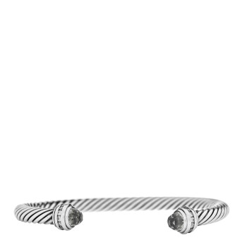 DAVID YURMAN Sterling Silver Diamond Prasiolite 5mm Cable Classics Bracelet DAVID YURMAN Sterling Silver Diamond Prasiolite 5mm Cable Classics Bracelet