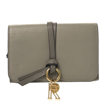 CHLOE Smooth Calfskin Alphabet "R" Compact Wallet Motty Grey CHLOE Smooth Calfskin Alphabet "R" Compact Wallet Motty Grey