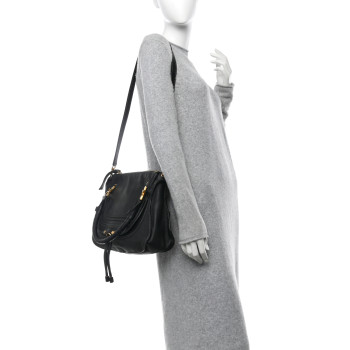 CHLOE Calfskin Medium Marcie Satchel Black CHLOE Calfskin Medium Marcie Satchel Black