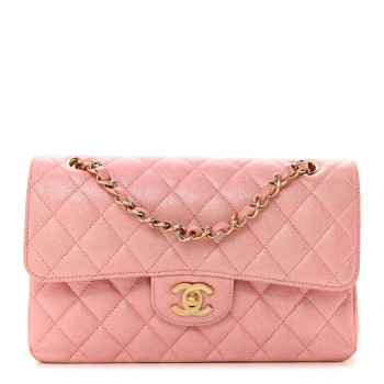 CHANEL Iridescent Caviar Quilted Small Double Flap Pink CHANEL Iridescent Caviar Quilted Small Double Flap Pink