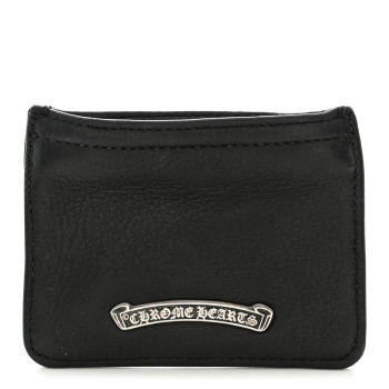 CHROME HEARTS Grained Calfskin Dagger Coin Pouch Black
