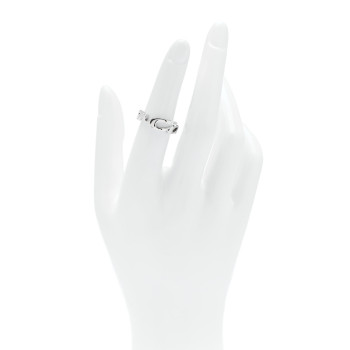 CARTIER 18K White Gold Signature Ring 51 5.75