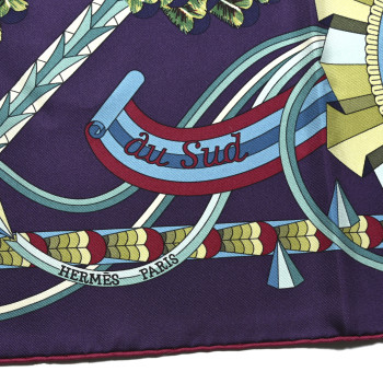 HERMES Silk L'Ombrelle Magique Scarf 90 HERMES Silk L'Ombrelle Magique Scarf 90