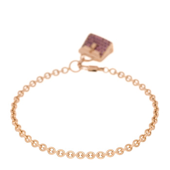 HERMES 18K Rose Gold Pink Sapphire Kelly Amulettes Bracelet ST HERMES 18K Rose Gold Pink Sapphire Kelly Amulettes Bracelet ST