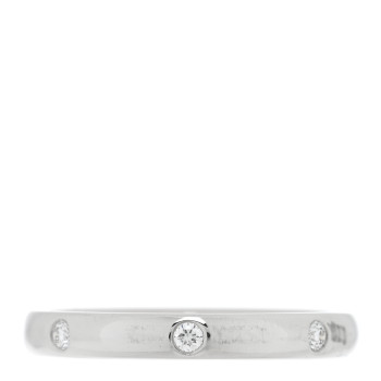 VAN CLEEF & ARPELS Platinum Diamond Tendrement Etoiles Wedding Band Ring 48 4.5