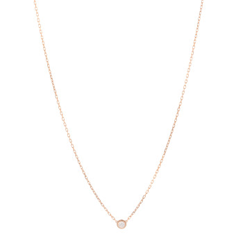 CARTIER 18K Pink Gold Diamond SM D'Amour Pendant Necklace