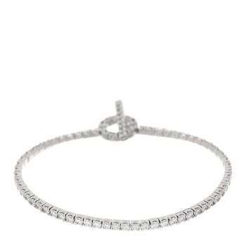 HERMES 18K White Gold Diamond Finesse Link Bracelet XS HERMES 18K White Gold Diamond Finesse Link Bracelet XS
