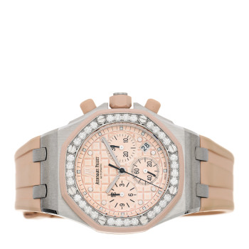 AUDEMARS PIGUET Stainless Steel Rubber Diamond Bezel 37mm Royal Oak Offshore Lady Chronograph Automatic Watch Champagne 26048SK.ZZ.D082CA.01 AUDEMARS PIGUET Stainless Steel Rubber Diamond Bezel 37mm Royal Oak Offshore Lady Chronograph Automatic Watch Champagne 26048SK.ZZ.D082CA.01