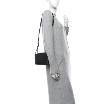 BOTTEGA VENETA Nappa Intrecciato Mini Loop Camera Bag Black BOTTEGA VENETA Nappa Intrecciato Mini Loop Camera Bag Black