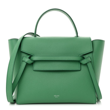 CELINE Grained Calfskin Micro Belt Bag Pop Green CELINE Grained Calfskin Micro Belt Bag Pop Green