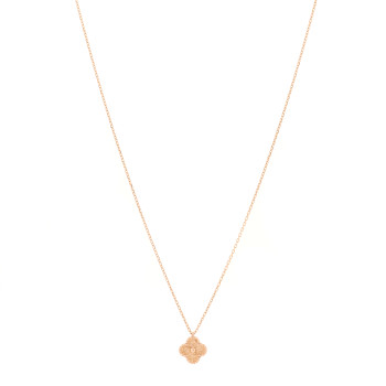 VAN CLEEF & ARPELS 18K Rose Gold Sweet Alhambra Pendant Necklace