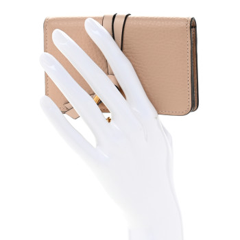 CHLOE Calfskin Alphabet Card Holder Cement Pink CHLOE Calfskin Alphabet Card Holder Cement Pink