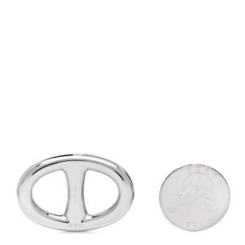 HERMES Palladium Chaine D'Ancre Scarf Ring HERMES Palladium Chaine D'Ancre Scarf Ring