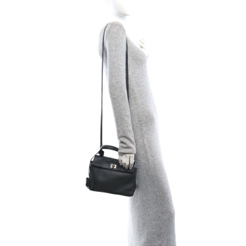 BALENCIAGA Natural Smooth Calfskin Mini Rodeo Top Handle Handbag Grey
