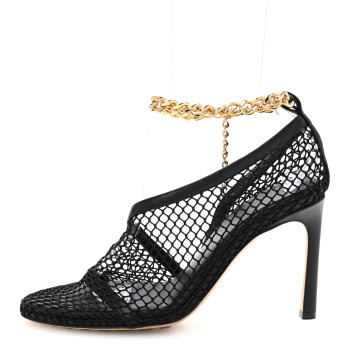 BOTTEGA VENETA Mesh Nappa Chunky Chain Sandals 36.5 Black BOTTEGA VENETA Mesh Nappa Chunky Chain Sandals 36.5 Black
