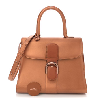 DELVAUX Metallic Calfskin MM Brillant Satchel Bronze DELVAUX Metallic Calfskin MM Brillant Satchel Bronze