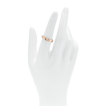 CARTIER 18K Pink Gold Diamond 4mm LOVE Wedding Band Ring 53 6.5