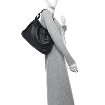 BOTTEGA VENETA Nappa Intrecciato Snakeskin Hobo Black BOTTEGA VENETA Nappa Intrecciato Snakeskin Hobo Black