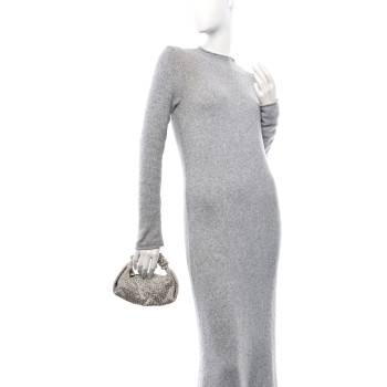 ALEXANDER WANG Mesh Crystal Rhinestone Mini Scrunchie Clutch Black Silver ALEXANDER WANG Mesh Crystal Rhinestone Mini Scrunchie Clutch Black Silver