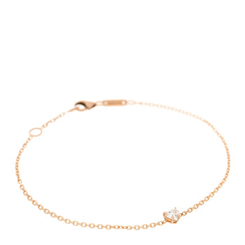 ANITA KO 18K Rose Gold Diamond Heart Shaped Chain Bracelet