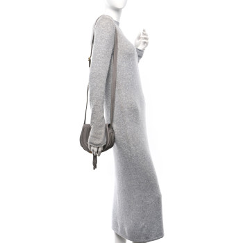 CHLOE Calfskin Mini Marcie Round Crossbody Bag Cashmere Grey CHLOE Calfskin Mini Marcie Round Crossbody Bag Cashmere Grey