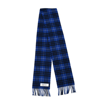 BURBERRY Cashmere Vintage Check Fringe Scarf Knight