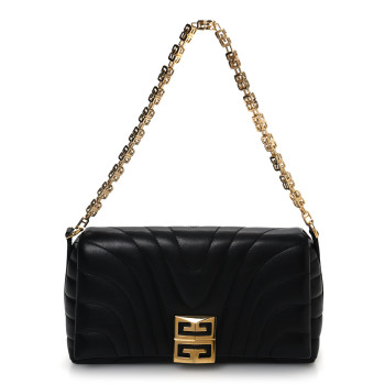 GIVENCHY Soft Calfskin 4G Quilted Small Shoulder Bag Black GIVENCHY Soft Calfskin 4G Quilted Small Shoulder Bag Black