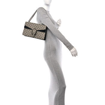 GUCCI GG Supreme Monogram Small Dionysus Shoulder Bag Black