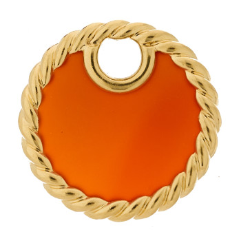 DAVID YURMAN 18K Yellow Gold Carnelian Elements Disc Pendant DAVID YURMAN 18K Yellow Gold Carnelian Elements Disc Pendant