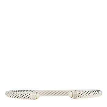 DAVID YURMAN Sterling Silver Cultured Pearl Diamond 5mm Cable Classics Bracelet DAVID YURMAN Sterling Silver Cultured Pearl Diamond 5mm Cable Classics Bracelet