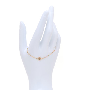 CHRISTIAN DIOR 18K Rose Gold Diamond XS Rose Des Vents Bracelet