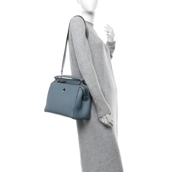 FENDI Vitello Baltico Dolce DotCom Satchel Blue