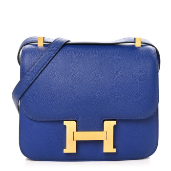 HERMES Epsom Constance 24 Bleu Electrique HERMES Epsom Constance 24 Bleu Electrique