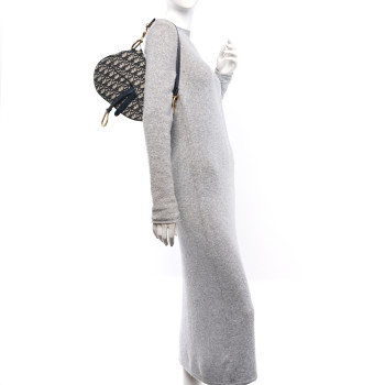 CHRISTIAN DIOR Oblique Saddle Bag Blue