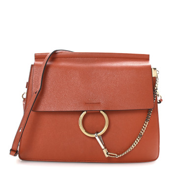 CHLOE Goatskin Medium Faye Shoulder Bag Coral CHLOE Goatskin Medium Faye Shoulder Bag Coral