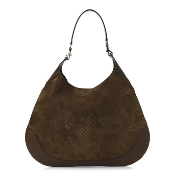 GUCCI Micro GG Suede B Maxi Shoulder Bag Brown GUCCI Micro GG Suede B Maxi Shoulder Bag Brown