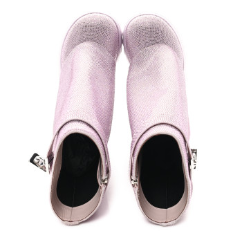 GIVENCHY Suede Strass Shark Lock Biker Ankle Boots 40 Pink GIVENCHY Suede Strass Shark Lock Biker Ankle Boots 40 Pink