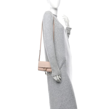 CHLOE Calfskin Mini Faye Shoulder Bag Cement Pink CHLOE Calfskin Mini Faye Shoulder Bag Cement Pink